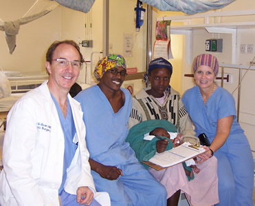 Dr. Sullivan visits with doctors and patients at Tenwek Medical Center in Kenya.