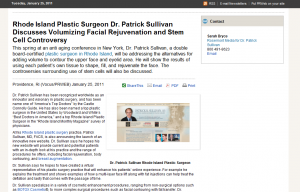 plastic surgery rhode island press release medical website design Rosemont Media