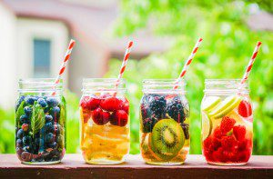 Water w Fruit Stock Image